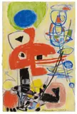 Max Ackermann, Ohne Titel - Mauerbild tonal (Untitled - Wall Picture tonal), Pastel and wax crayon on laid paper