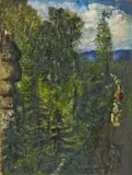Pol Cassel, Spaziergänger im Gebirge (Strollers in the Mountains)