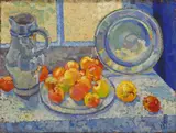 Eberhard Viegener, Krug mit Früchten und Zinnteller (Jug with Fruit and Pewter Plate)
