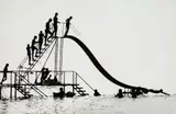 Janos Szasz, BATHING PLEASURE, Ferrotyped vintage gelatin silver print
