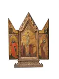 Italian School, around 1400, WINGED ALTAR, Tempera on wood