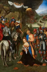 follower of Lucas Cranach the Elder, MARTYRDOM OF SAINT CATHERINE, Oil on panel