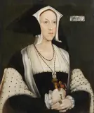 PORTRAIT MARGARET WOTTON, MARCHIONESS OF DORSET by follower of Hans Holbein the Younger, Oil on panel (parquetted), sold May 2011