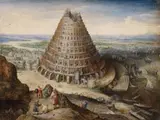 Lucas van Valckenborch, THE TOWER OF BABEL, Oil on panel (parquetted)