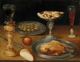 attributed to Gottfried von Wedig, STILL LIFE, Oil on panel (parquetted)