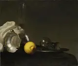 Netherlandish School 17th century, STILL LIFE WITH LEMON, Oil on canvas (relined)