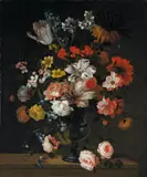 Netherlandish School 18th century, FLOWER STILL LIFE, Oil on canvas (relined)