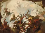 DIANA UND POSEIDON by circle of Franz Anton Maulbertsch, Oil on canvas (relined), sold May 2011