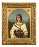 Franz Ittenbach, SAINT DOROTHY, Oil on canvas (relined)