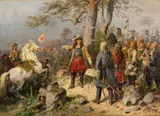 Wilhelm Camphausen, THE PRINCE ELECTOR FRIEDRICH WILHELM VON BRANDENBURG IN THE BATTLE, Oil on canvas