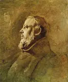 Anselm Feuerbach, PORTRAIT OF A MONK IN PROFILE