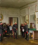 Anton von Werner, THE CROWN PRINCE RECEIVING GENERAL VON WEYHERN IN VERSAILLES, Oil on canvas