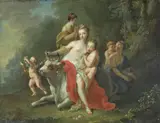 German School 18th century, THE RAPE OF EUROPE, Oil on canvas (relined at the borders)