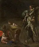 Italian School 17th century, DESCENT FROM THE CROSS (OIL SKETCH)