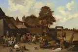 copy after David Teniers the Younger, THE PEASANT WEDDING, Oil on panel (parquetted)