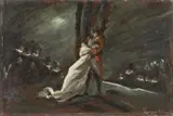 Joseph Fenneker, SCENE FROM VERDIS OPERA "UN BALLO DI MASCHERA", Oil on panel