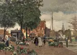 Heinrich Hermanns, FLOWER MARKET IN AMSTERDAM