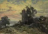 Fritz von Wille, CASTLE RUIN IN THE EVENING