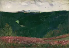 Lesser Ury, Thüringer Wald (Thuringian Forest), Oil on canvas