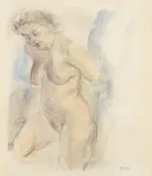George Grosz, Seated Woman (Female Nude)