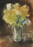 Heinrich Hoerle, Blumenstrauß in einer Glasvase (Bouquet of Flowers in a Glass Vase)