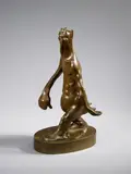 Thomas Theodor Heine, Teufel (Devil), Bronze sculpture. Height 40.6 cm. On cast-with oval bronze base (
