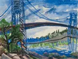Bruno Krauskopf, Landschaft mit Brücke (Landscape with Bridge)
