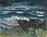 Ernst Mollenhauer, Boote (Boats), Oil on canvas