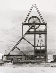 Bernd and Hilla Becher Hilla Becher Bernd Becher, Glenrhondda Colliery, Treherbert, South Wales, GB South Wales, Rhondda Valley, GB Tirpentwys Colliery, Pontypool, South Wales, GB Great Western Colliery, Shaft 1, South Wales, GB, 4 photographs: ferrotyped gelatin silver prints on Agfa paper. Varying sizes from