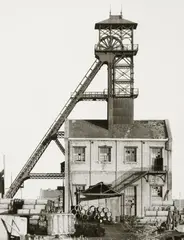 Bernd and Hilla Becher Hilla Becher Bernd Becher, Fosse L'Archevque, Aniche, France Nord Fosse Liévin no. 3, Eleu, France Nord Puits Marseille, St. Etienne, France Fosse Dourges no. 4, Hénin Liétard, France Nord, 4 photographs: ferrotyped gelatin silver prints on Agfa paper. Varying sizes from