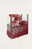 Monica Bonvicini, Untitled (Bedtimesquare), Mixed media collaged with papers printed in colours on paper