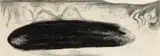 Enzo Cucchi, Untitled, Wax crayon and pencil on chamois coloured cardboard with irregular upper margin approx