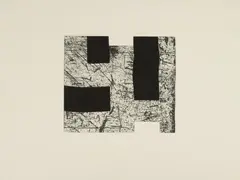 Untitled by Eduardo Chillida, Original etching (aquatint) on greyish wove cardboard, sold Dec 2010