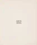 Joseph Kosuth, Art made with a Rubber Stamp, Stamped ink on sturdy paper