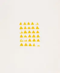 Wolfgang Laib, Untitled (30 triangle), Oil crayon and pencil on cardboard