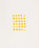 Wolfgang Laib, Untitled (30 triangle), Oil crayon and pencil on cardboard