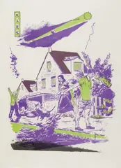 Mars by Neo Rauch, Original colour lithograph on wove cardboard, sold Dec 2010