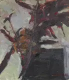 Neo Rauch, Rotblatt, Oil on masonite
