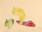 Thomas Schütte, Three Balloons, Watercolour and colour pencil on chamois coloured wove paper