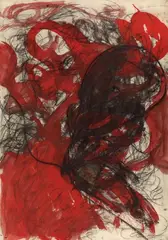 Giuseppe Spagnulo, Untitled, Mixed media on chamois coloured paper