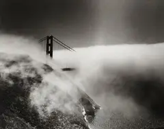 GOLDEN GATE BRIDGE IM NEBEL by Minor White, Gelatin silver print, printed later, sold Dec 2010
