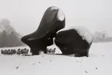 Joe Loengard, HENRY MOORE'S SHEEP PIECE, HERTFORDSHIRE, ENGLAND, Gelatin silver print