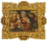 MADONNA WITH CHILD, ST. JOHN THE BAPTIST, SAINT JOSEPH AND SAINT ROCH by in the manner of Giovanni Bellini, Oil on panel, sold Nov 2010