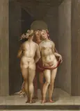 attributed to Benedetto Carpaccio, THE THREE GRACES, Oil on panel