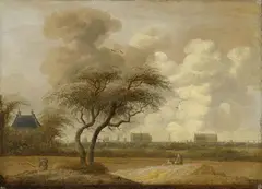 Jacob van der Croos, LANDSCAPE WITH VIEW ON LEIDEN, Oil on panel