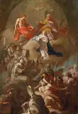 THE ASCENSION by South German School 18th century, Oil on canvas, mounted on wood, sold Nov 2010