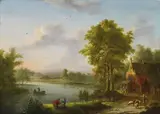 Johann Christian Vollerdt, LANDSCAPE WITH A HOUSE AT A SEA