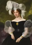 August Riedel, PORTRAIT OF MRS. VON SCHENK (?), Oil on canvas (relined)