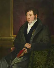 August Riedel, PORTRAIT OF THE BAVARIAN SECRETARY EDUARD VON SCHENK, Oil on canvas (relined)