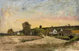 Henri Harpignies, LANDSCAPE NEAR SAINT PRIVÉ, Oil on canvas
